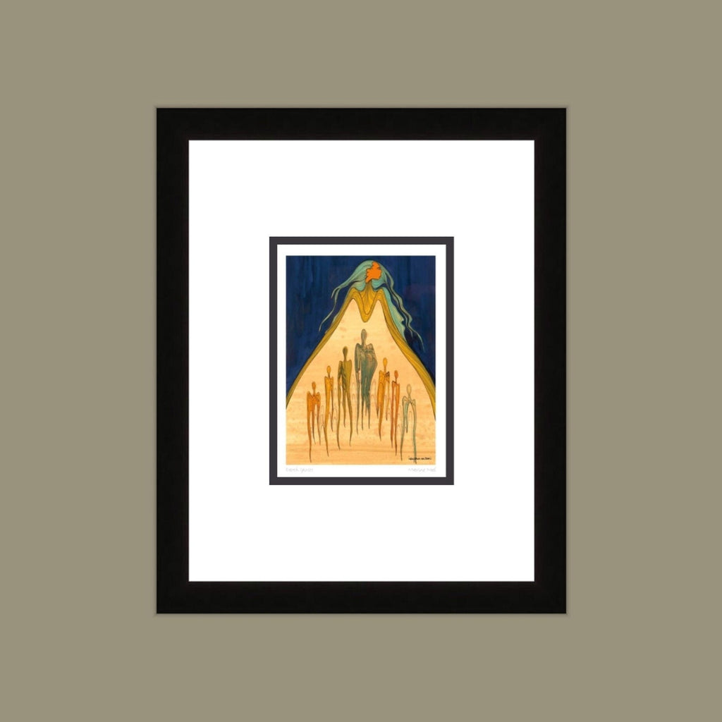 Earth Spirits by Maxine Noel, Indigenous Art Card, First Nations, Native Americans, Framed Art Card