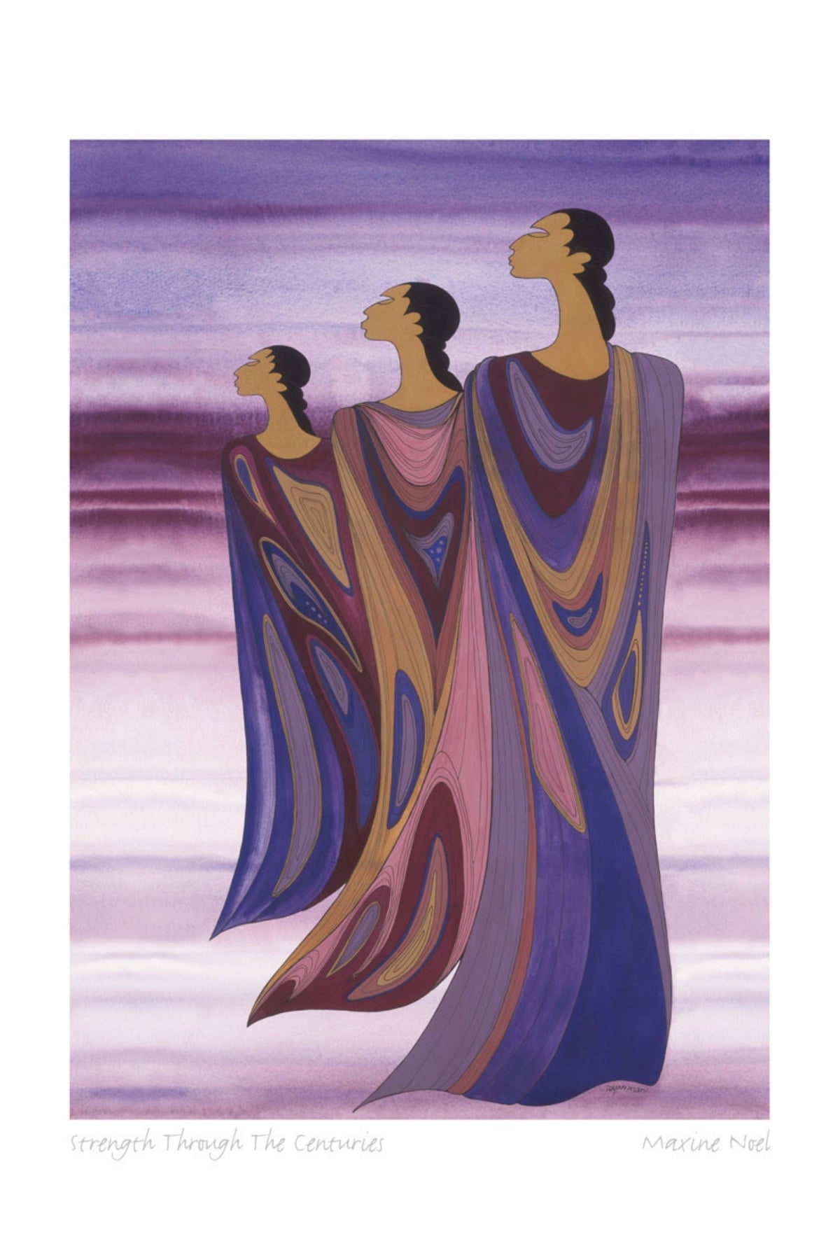 Strength Through The Centuries par Maxine Noel, carte d'art autochtone, Premières Nations, Amérindiens, art encadré