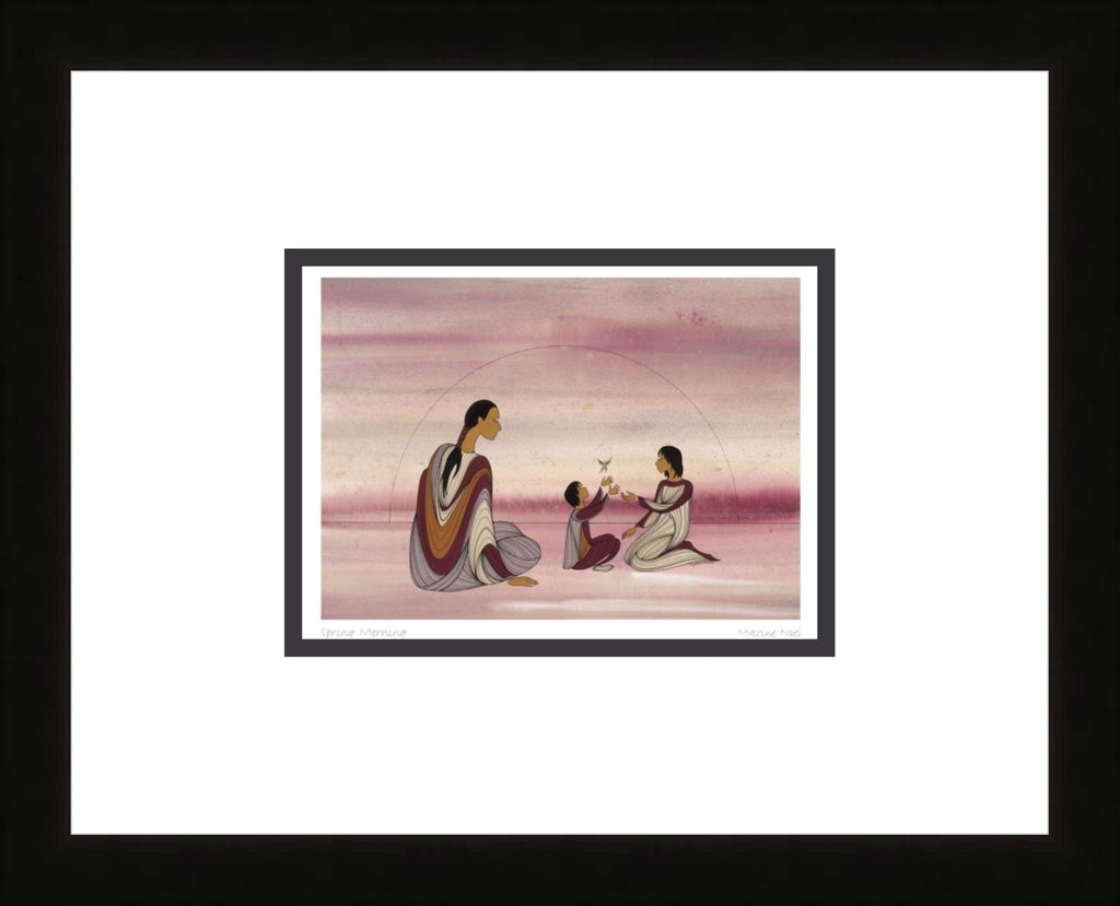 Spring Morning by Maxine Noel, Indigenous Art Card, First Nations, Native Americans, Framed Art Card