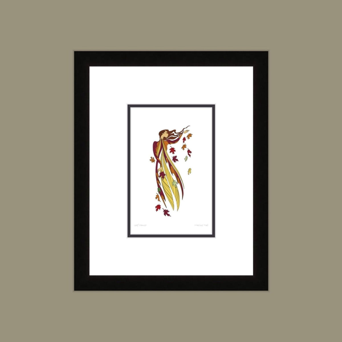 Leaf Dancer by Maxine Noel, Indigenous Art Card, First Nations, Native Americans, Framed Art Card