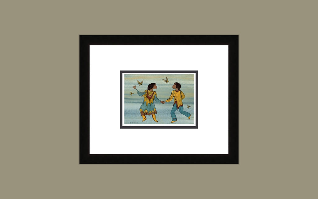 Butterflies by Maxine Noel, Indigenous Art Print, First Nations, Native Americans, Framed Art