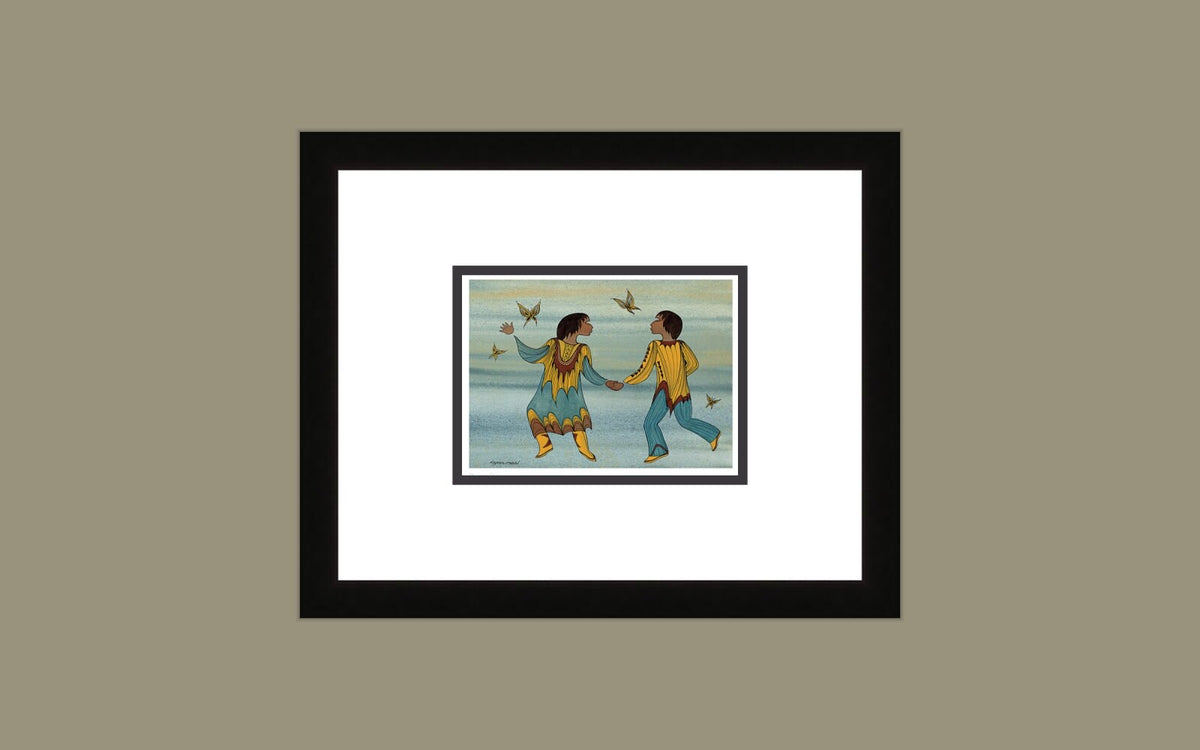 Butterflies by Maxine Noel, Indigenous Art Print, First Nations, Native Americans, Framed Art
