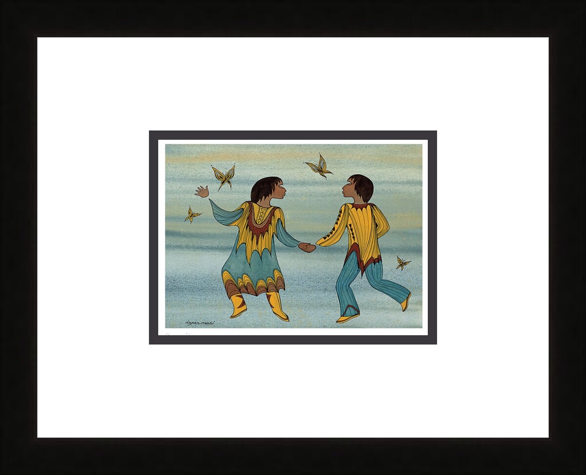 Butterflies by Maxine Noel, Indigenous Art Print, First Nations, Native Americans, Framed Art
