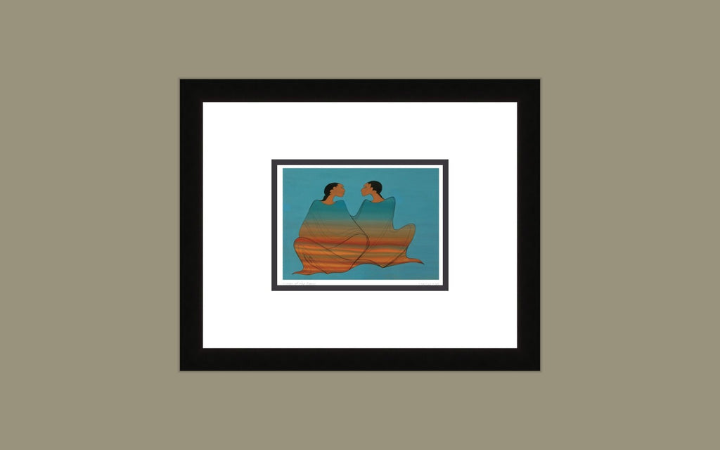 Sisters of the Dawn by Maxine Noel, Indigenous Art Print, First Nations, Native Americans, Framed Art Card