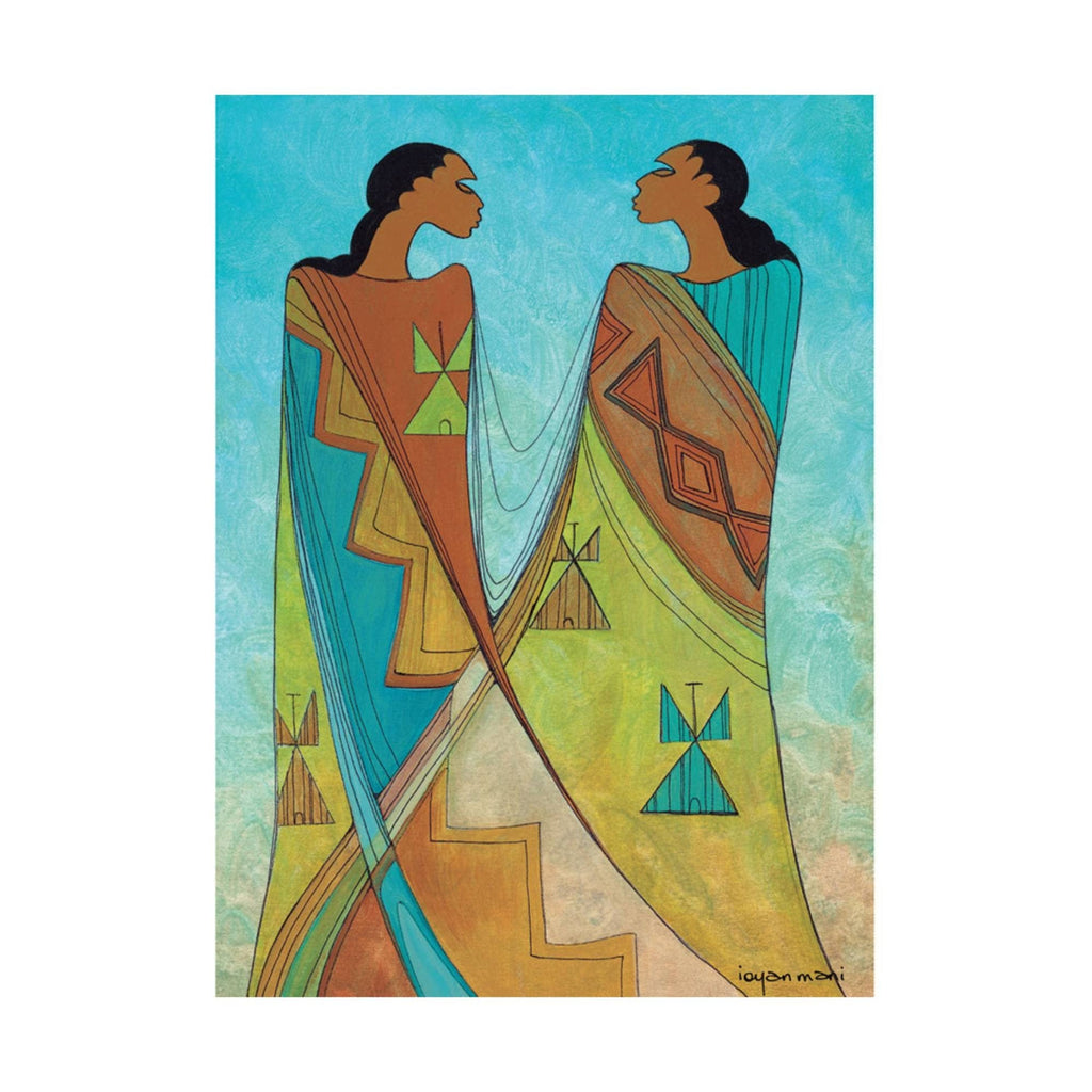 Friends par Maxine Noel, impression d'art autochtone, Premières Nations, Autochtones, carte d'art encadrée
