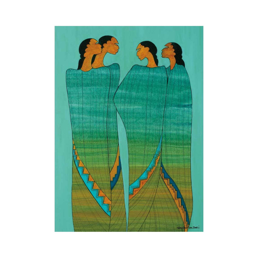 The Sisterhood par Maxine Noel, carte d'art autochtone, Premières Nations, Autochtones d'Amérique, carte encadrée