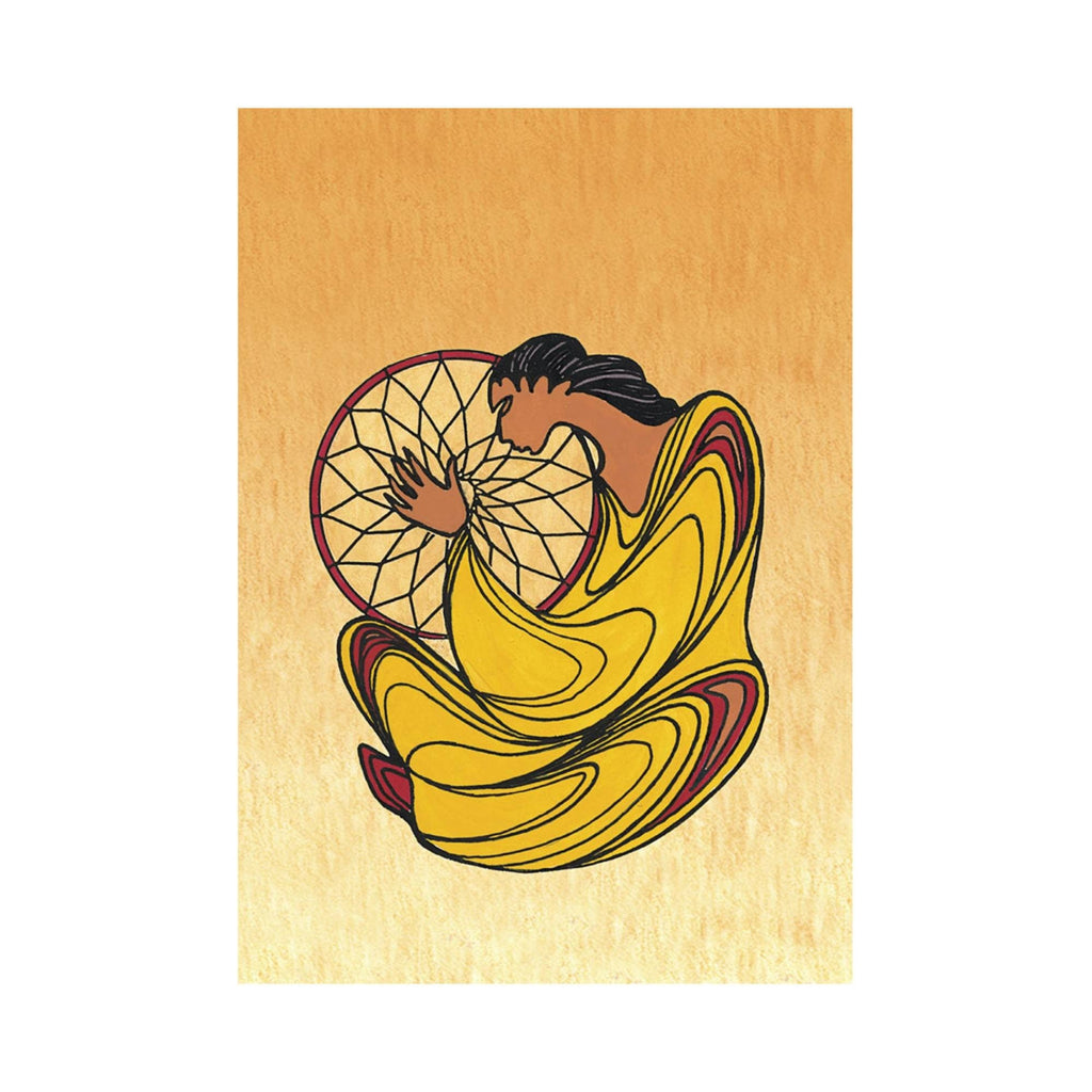 Capteur de rêves par Maxine Noel, carte d'art autochtone, Premières Nations, Amérindiens, œuvre encadrée