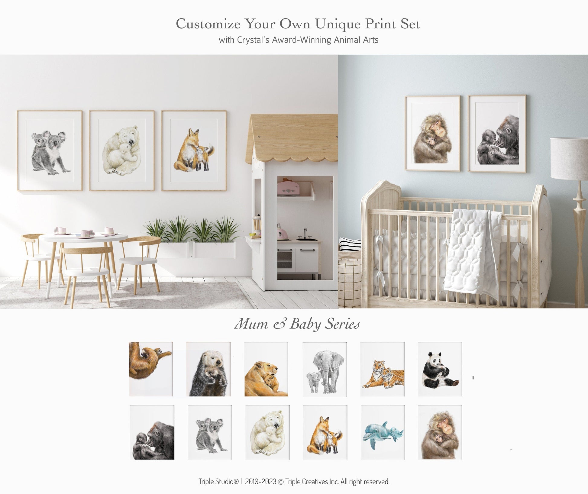 Illustration de maman panda et son petit