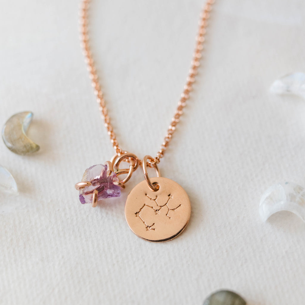 Pendentif en grenat brut - Pierre de naissance de janvier pour collier - Cadeau de demoiselle d'honneur
