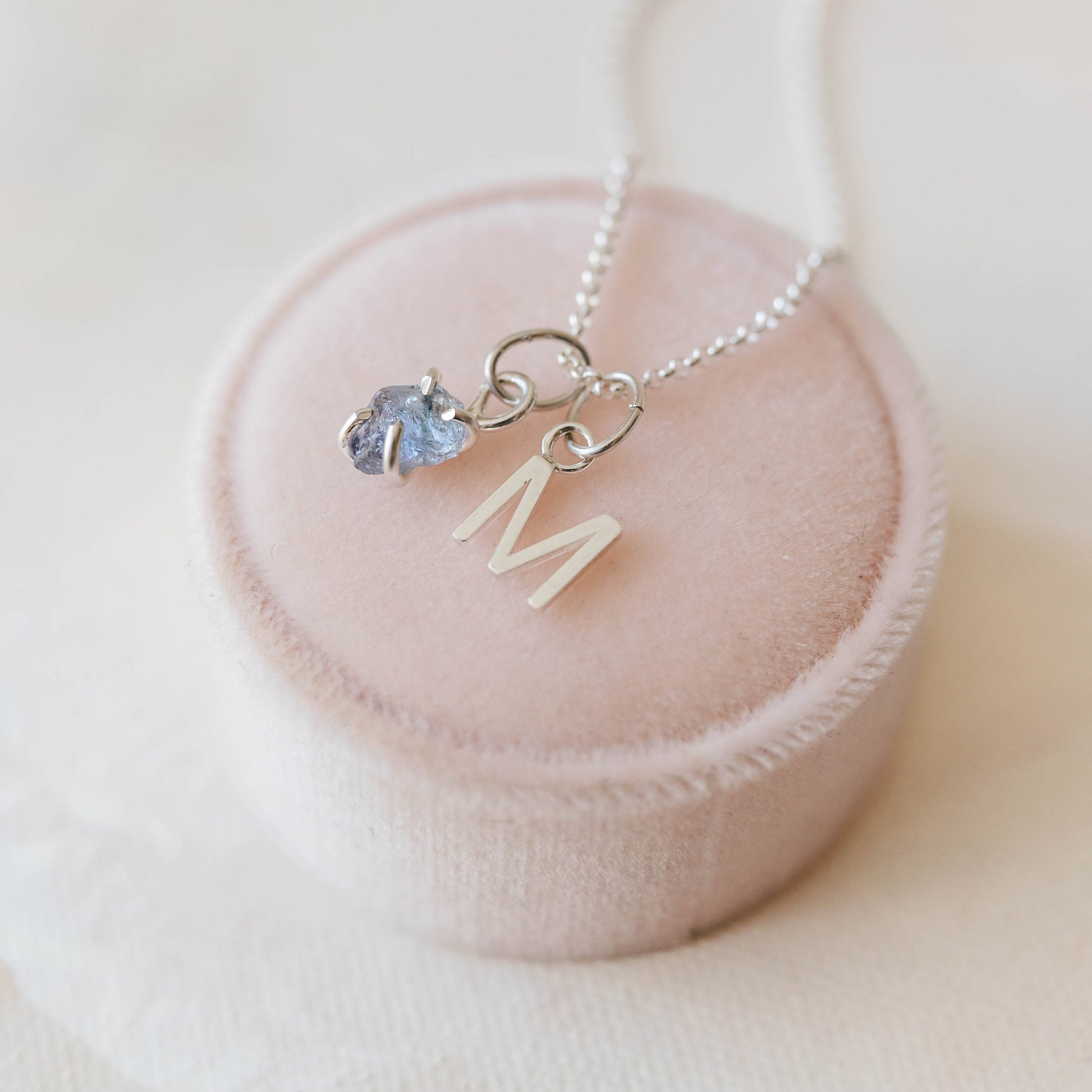 Herkimer diamond charm - Rough stone pendant for necklace or bracelet - April birthstone gift for her
