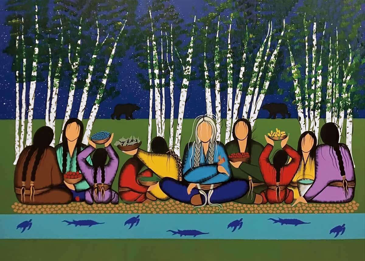 Giving Thanks For Who We Are par Simone Mcleod, impression d'art autochtone, Premières Nations, décor autochtone amérindien