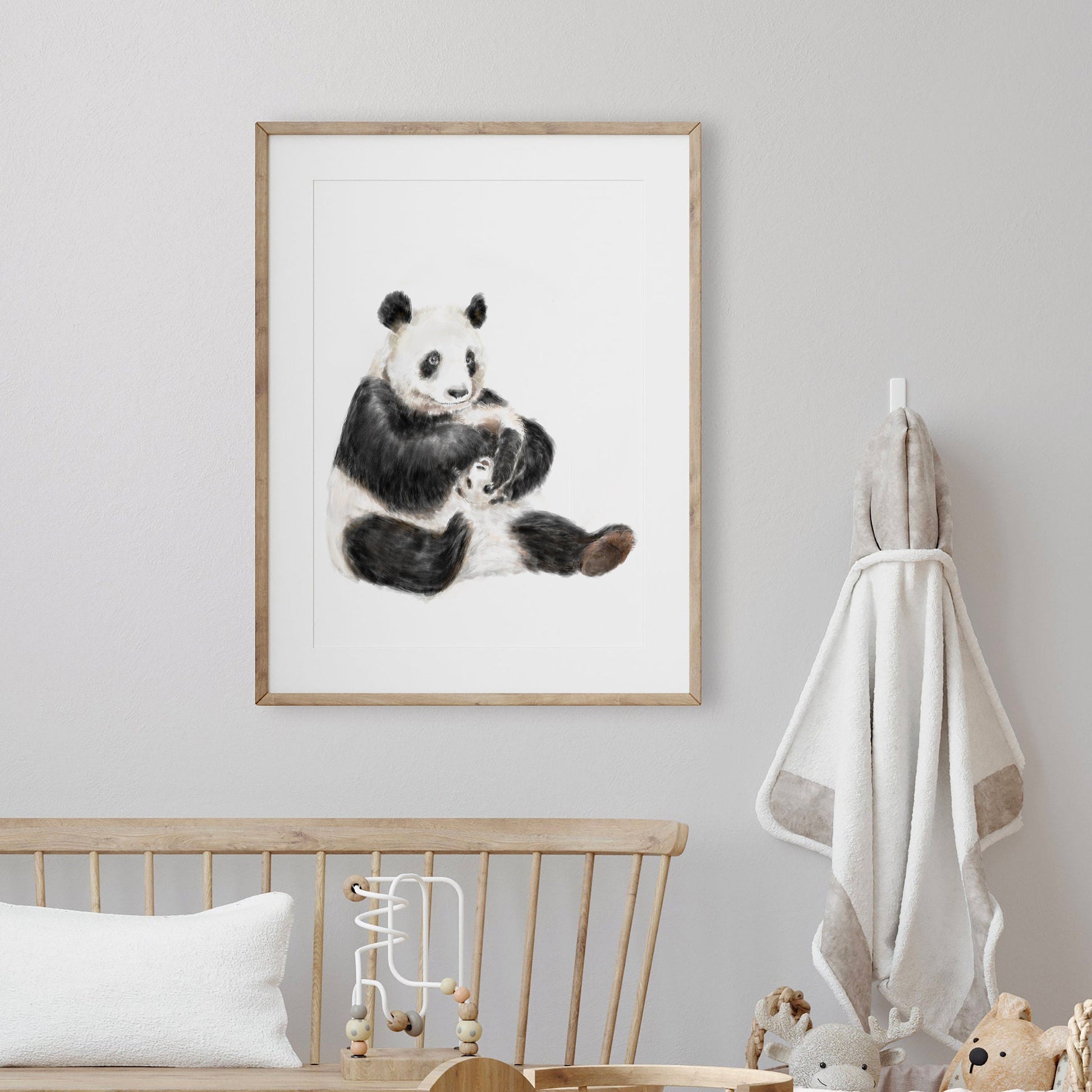Illustration de maman panda et son petit