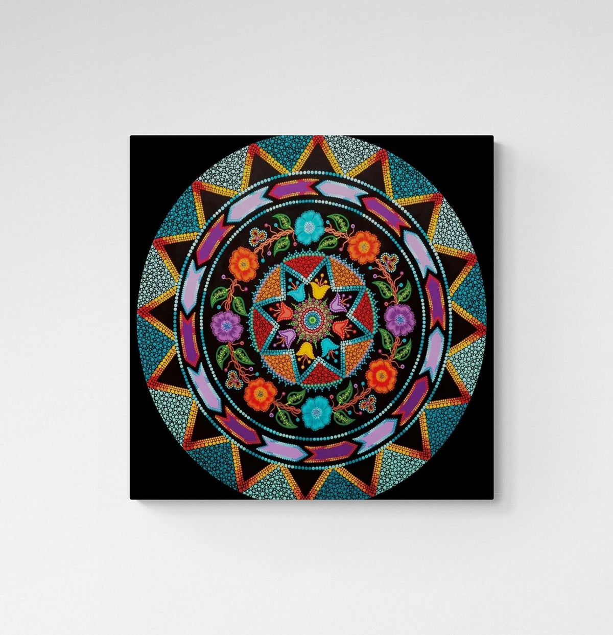 Cercle de la vie par Tracey Metallic, estampe d'art autochtone, Premières Nations, artiste Migmaq, décor amérindien