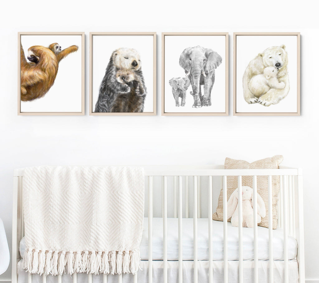 Illustration de bébé paresseux et sa maman