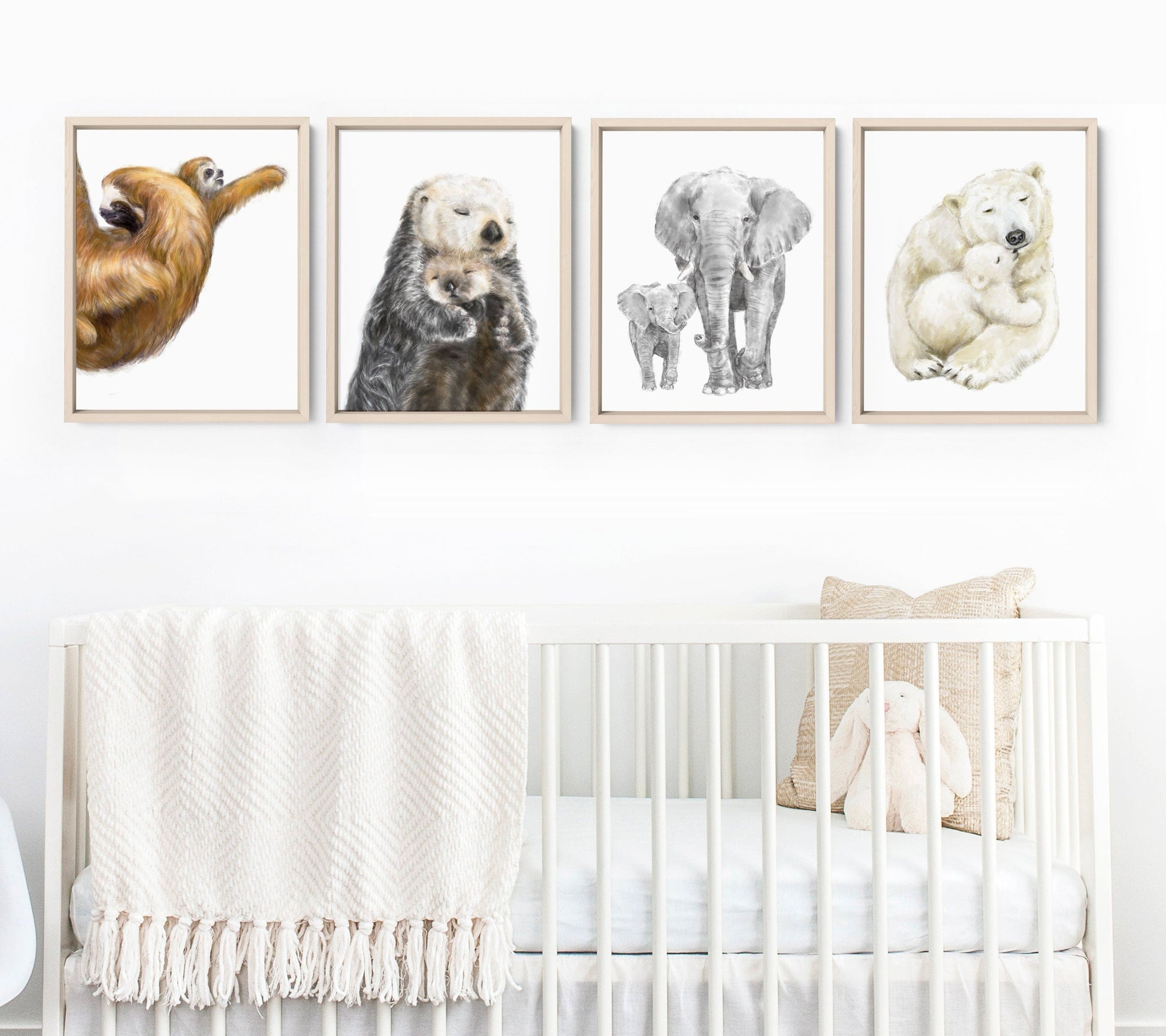 Illustration de bébé paresseux et sa maman