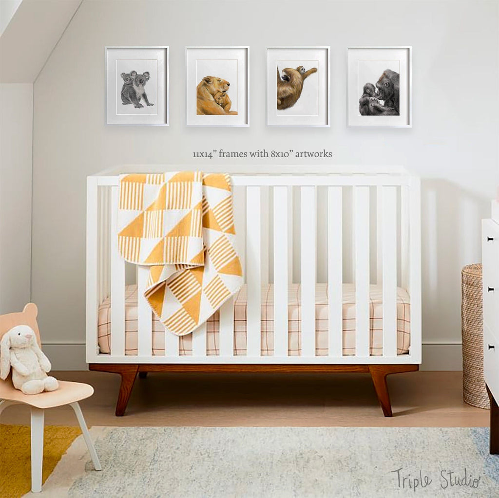 Illustration de bébé paresseux et sa maman