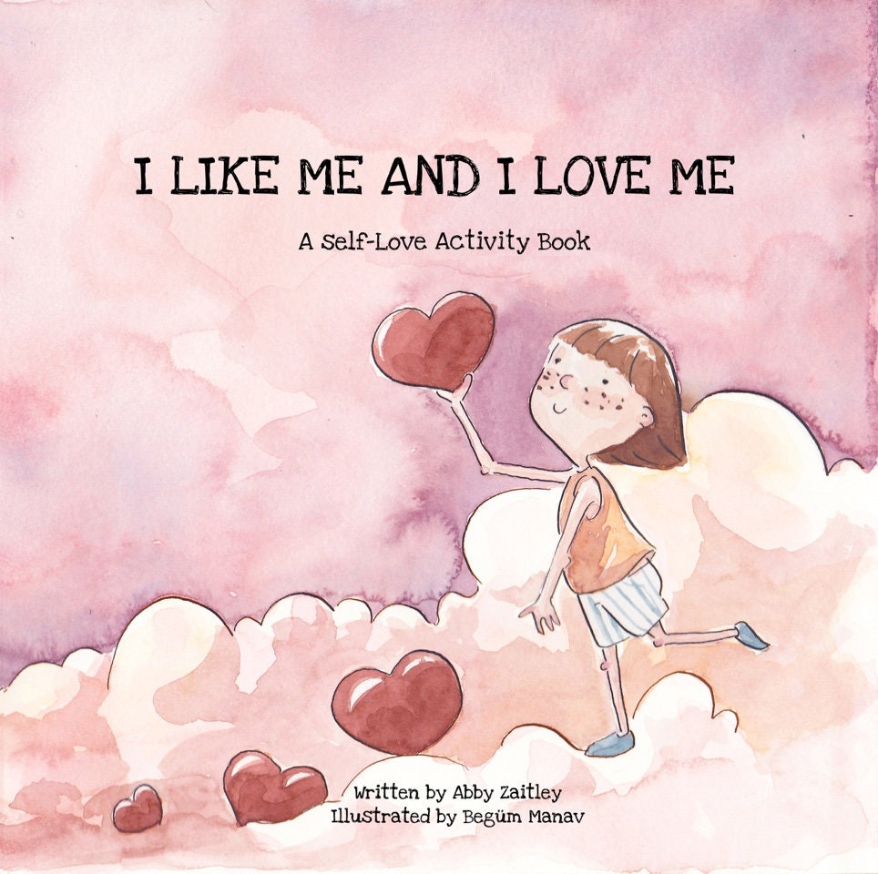 Self-esteem activity book for children. Children's Valentines day gift.