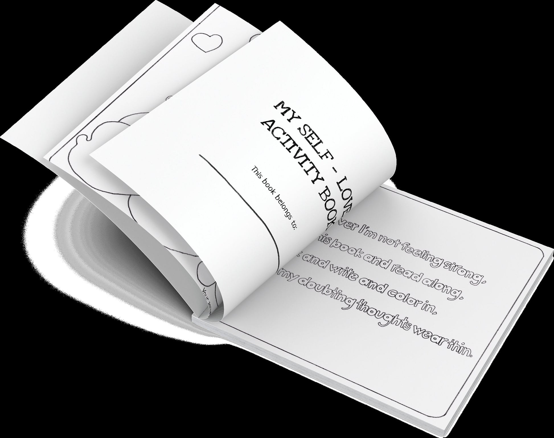 Self-esteem activity book for children. Children's Valentines day gift.