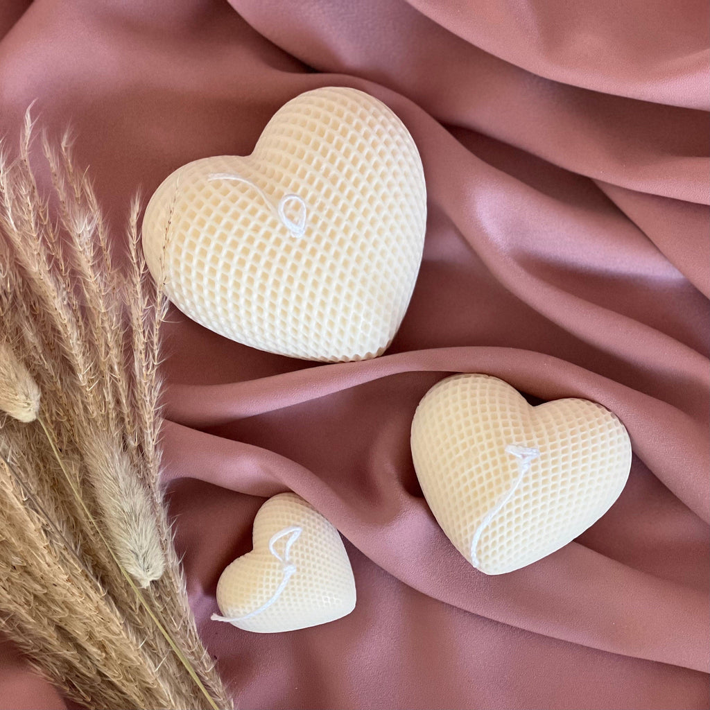 Braided Hearts Soy Wax Candle: Romantic Home Decor