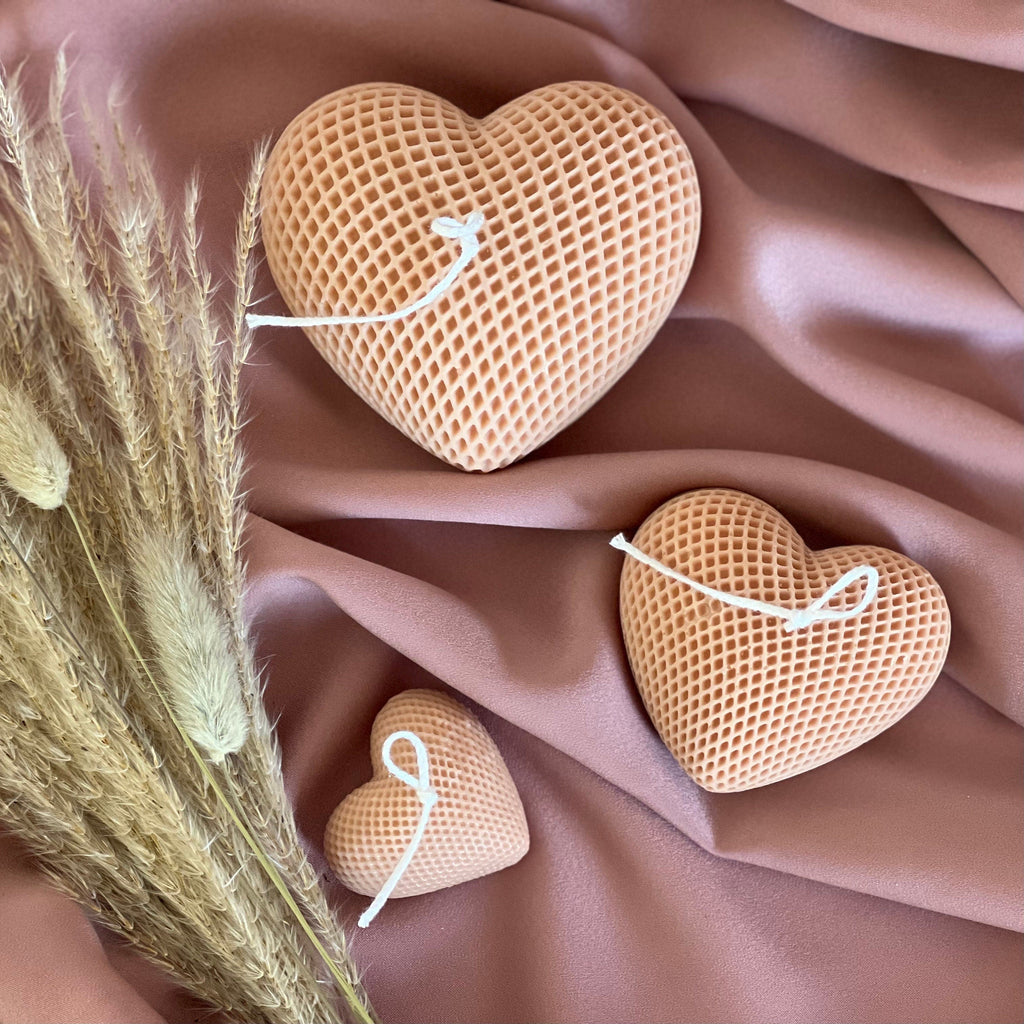 Braided Hearts Soy Wax Candle: Romantic Home Decor