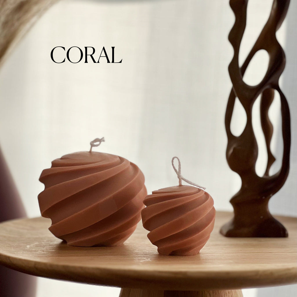 Swirl Ball Soy Wax Candle Set | Home Decor, Gift for Her