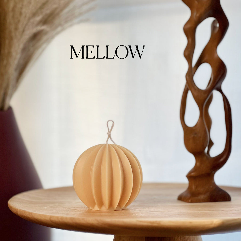 Scalloped Soy Wax Ball Candle | Home Decor