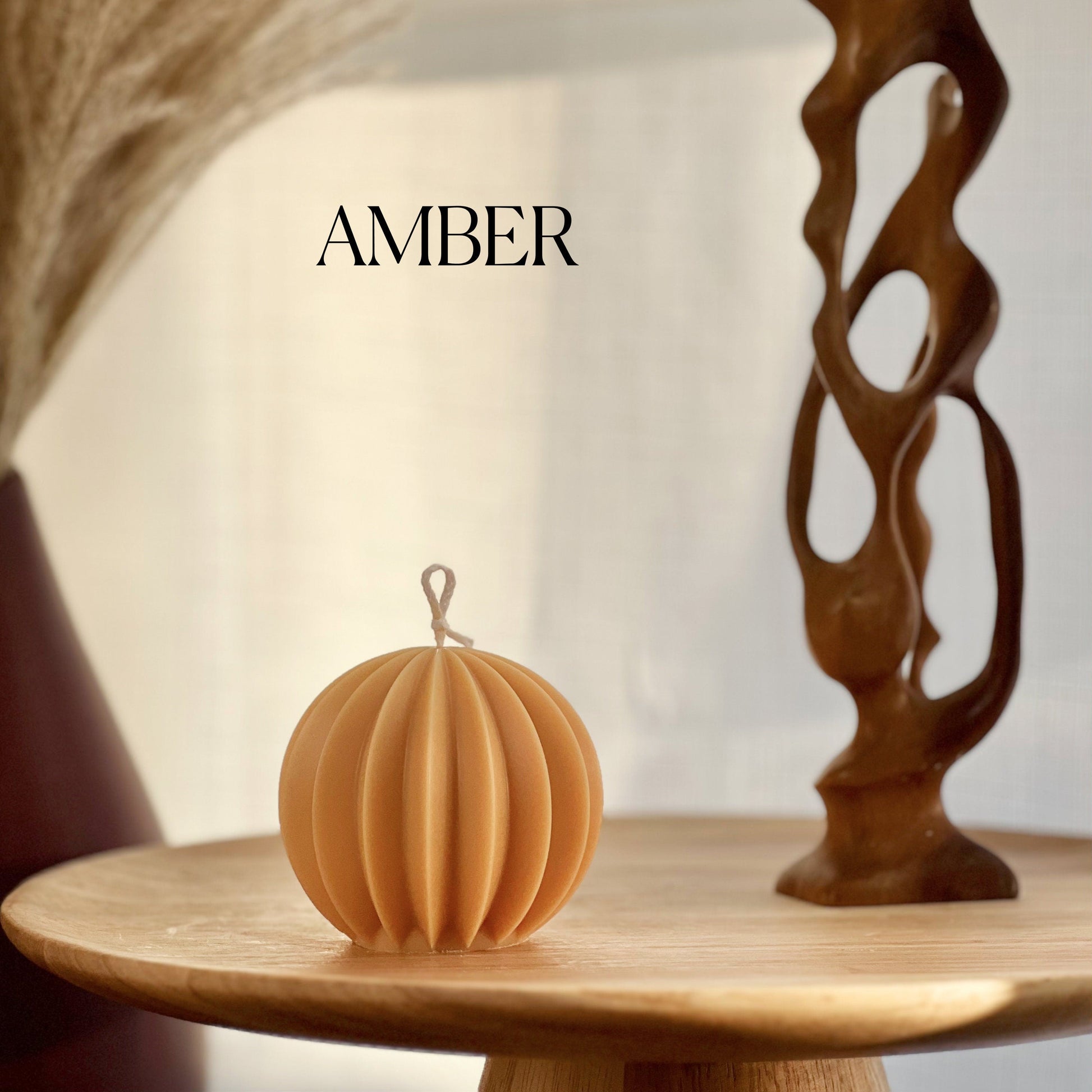 Scalloped Soy Wax Ball Candle | Home Decor