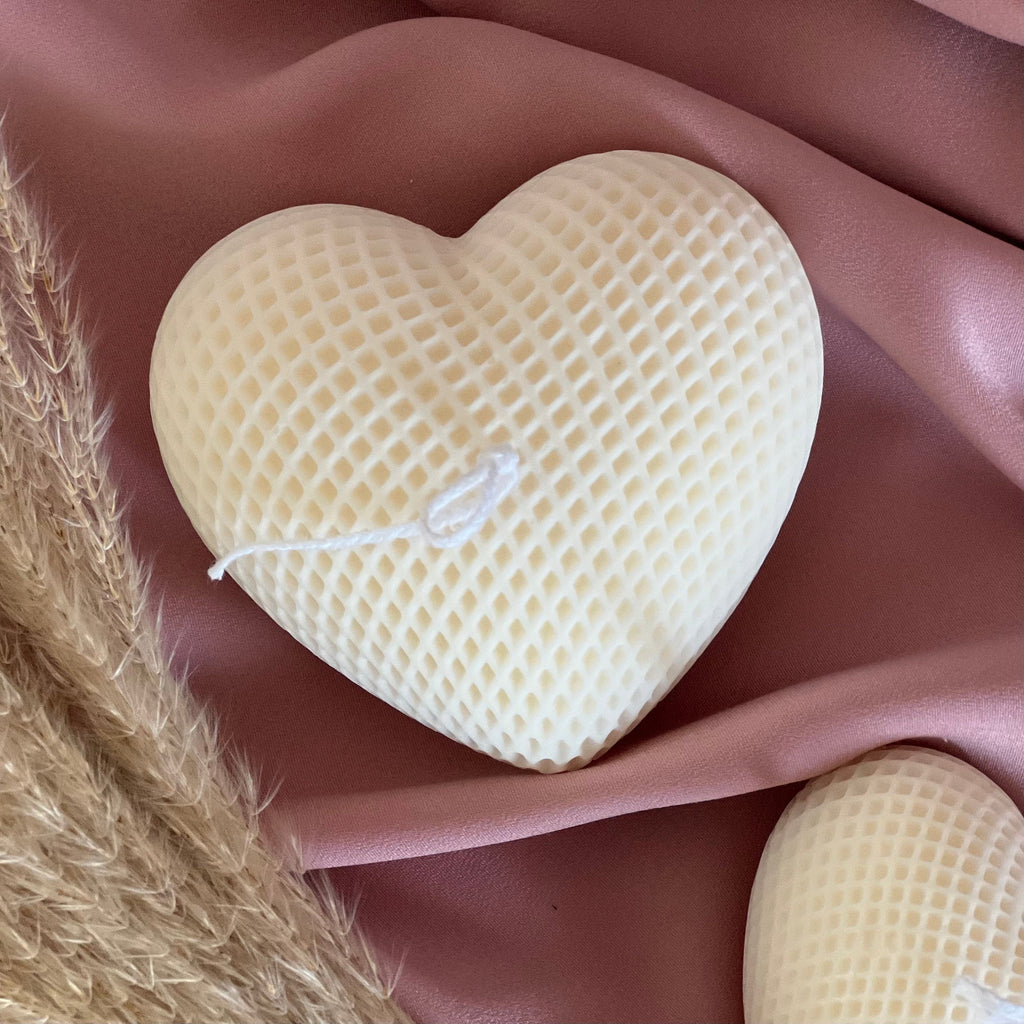Braided Hearts Soy Wax Candle: Romantic Home Decor