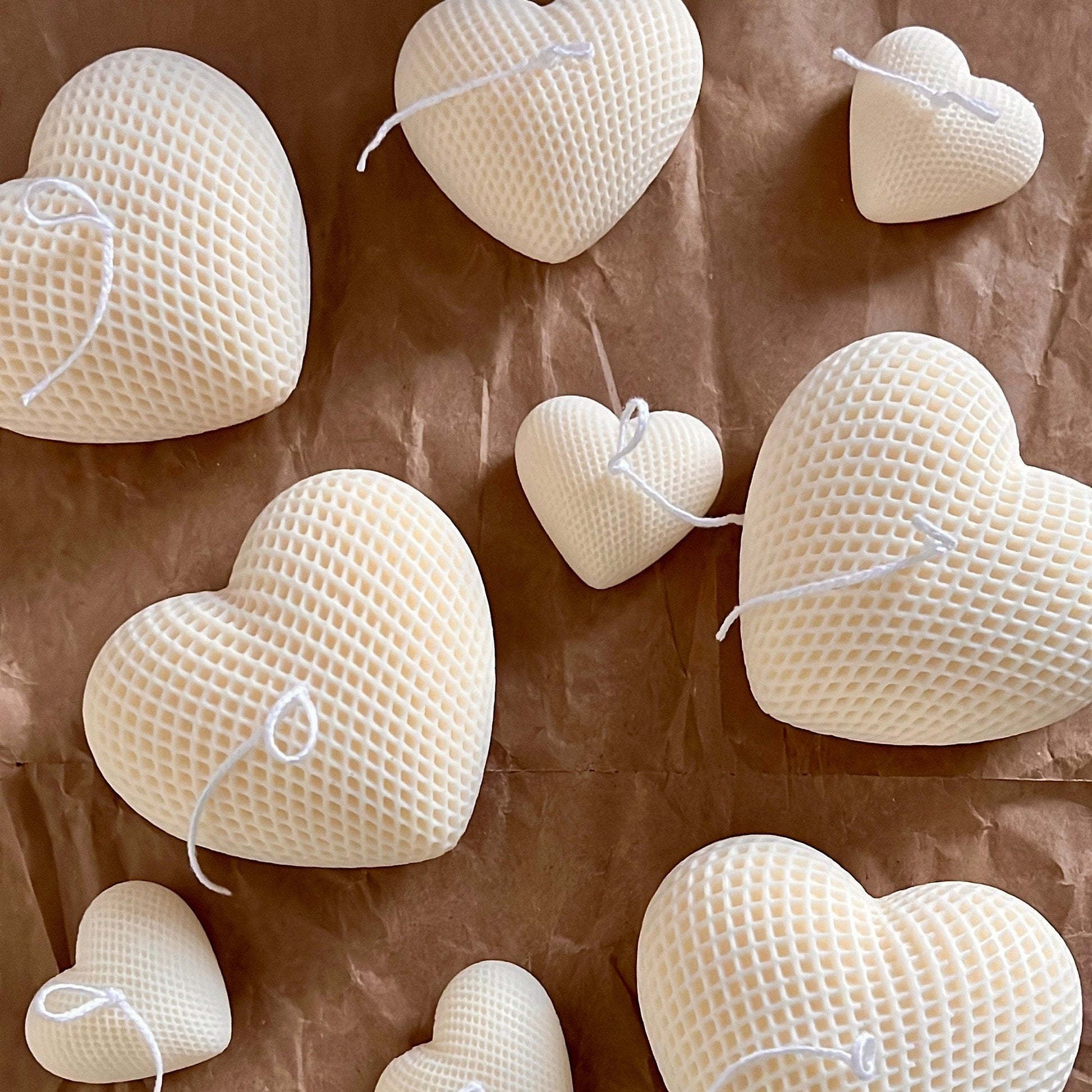 Braided Hearts Soy Wax Candle: Romantic Home Decor