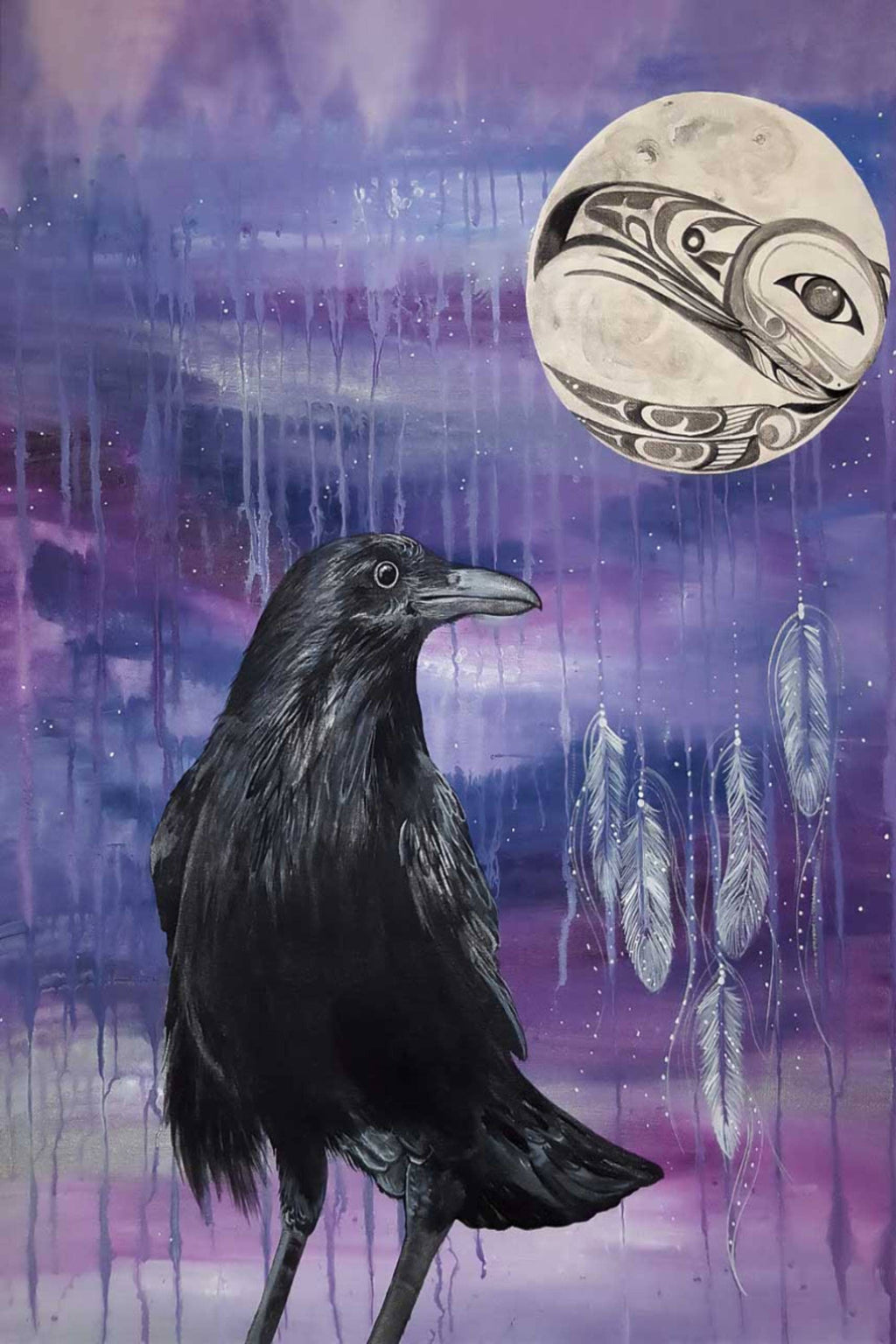 Gardien du corbeau par Karen Erickson, impression d'art autochtone, Premières Nations, décor autochtone des Premières Nations