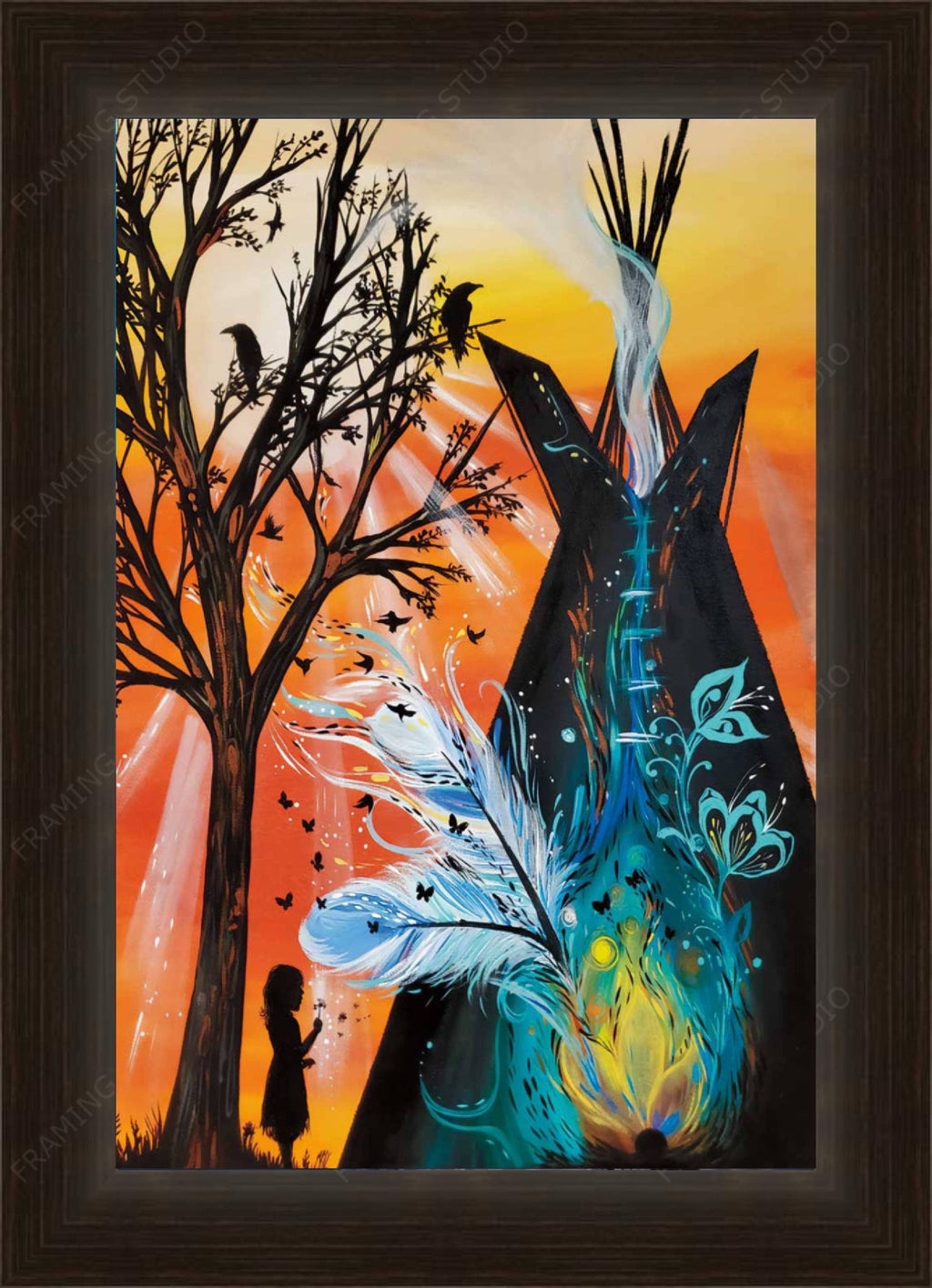 Through Children’s Eyes by Karen Erickson, Indigenous Art Print, First Nations, Native American Indian Decor