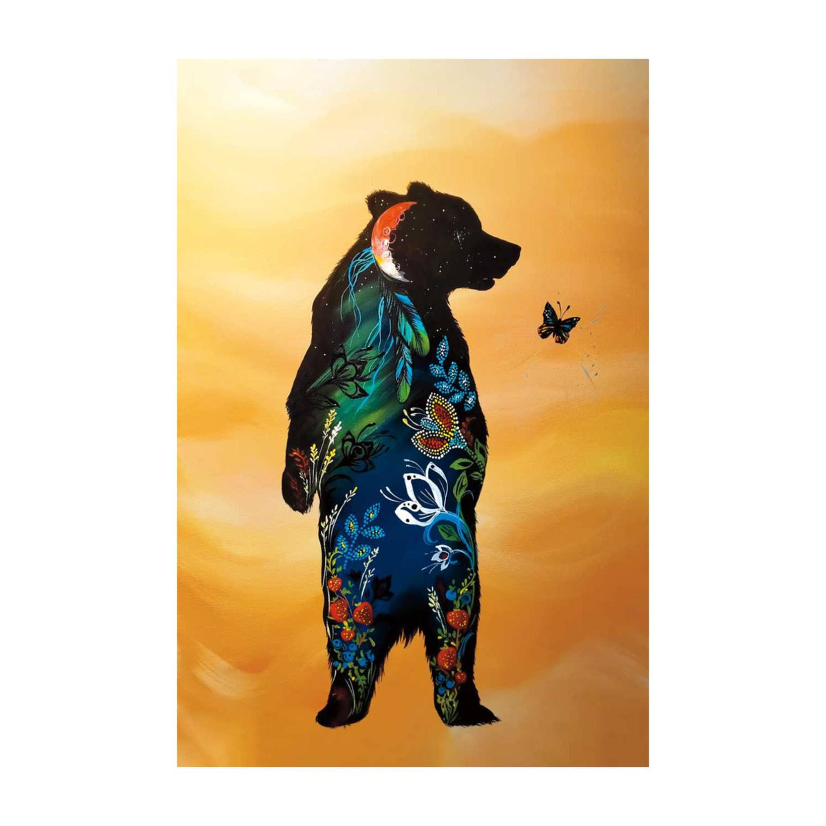 Journey Of The Bear par Karen Erickson, Estampe d'art autochtone, Premières Nations, Décor amérindien