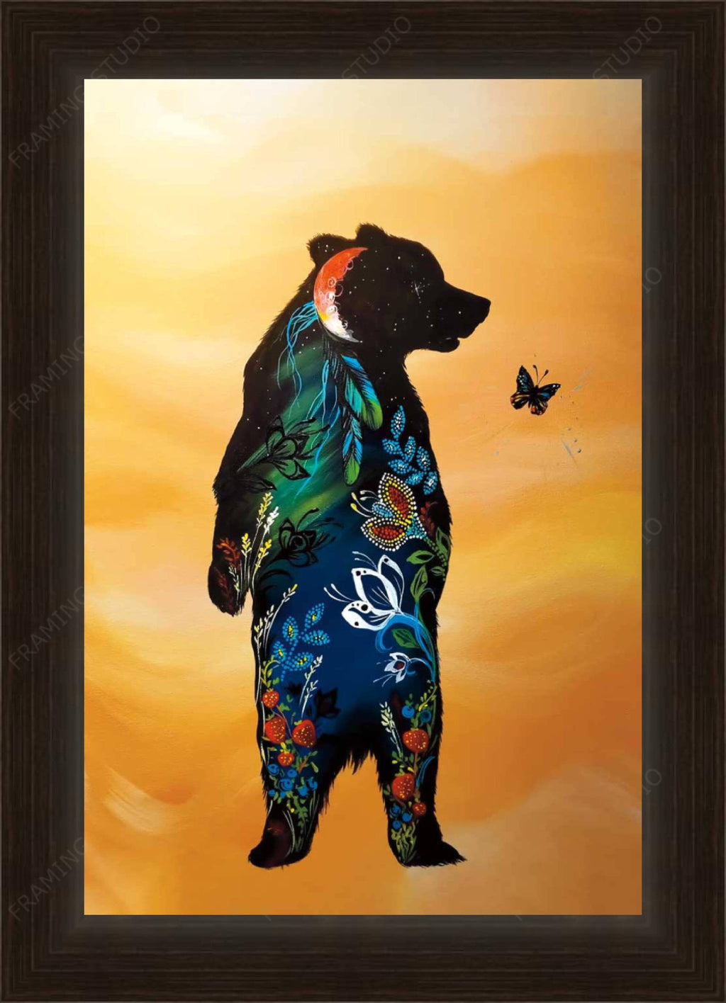 Journey Of The Bear par Karen Erickson, Estampe d'art autochtone, Premières Nations, Décor amérindien