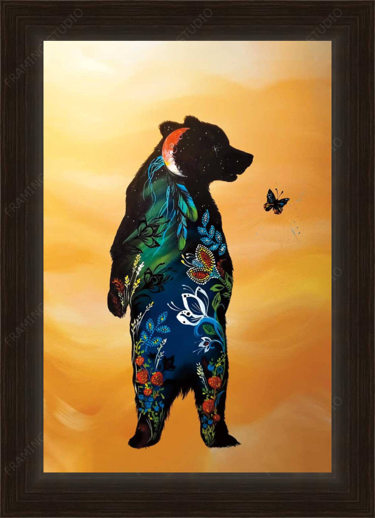 Journey Of The Bear par Karen Erickson, Estampe d'art autochtone, Premières Nations, Décor amérindien