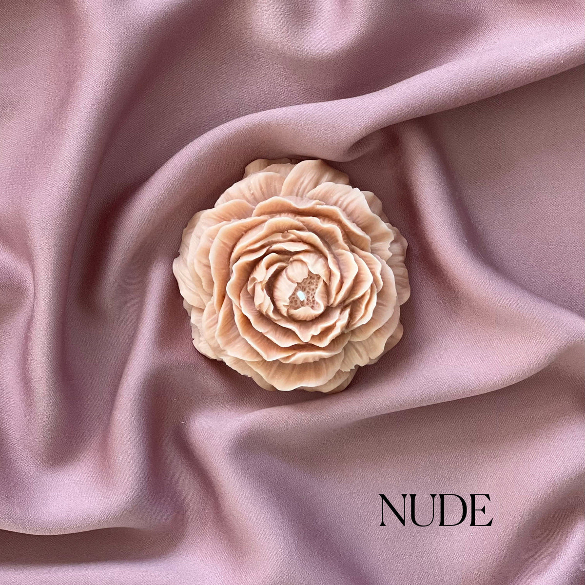Bougie pivoine en cire de soja faite à la main | Décoration sculpturale pour la maison