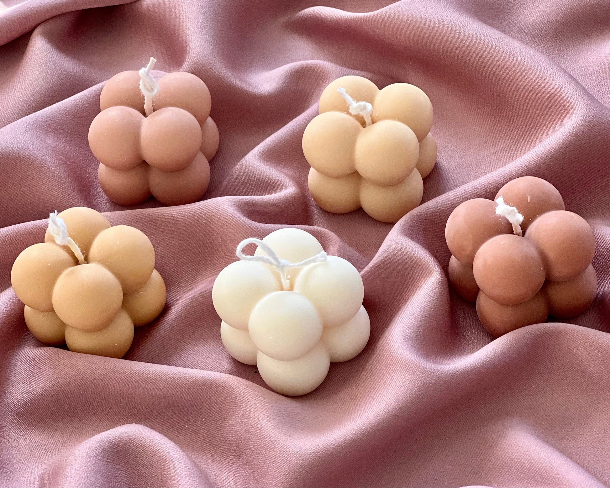 Mini Soy Bubble Candle Set | Unscented Home Decor, Wedding Favors