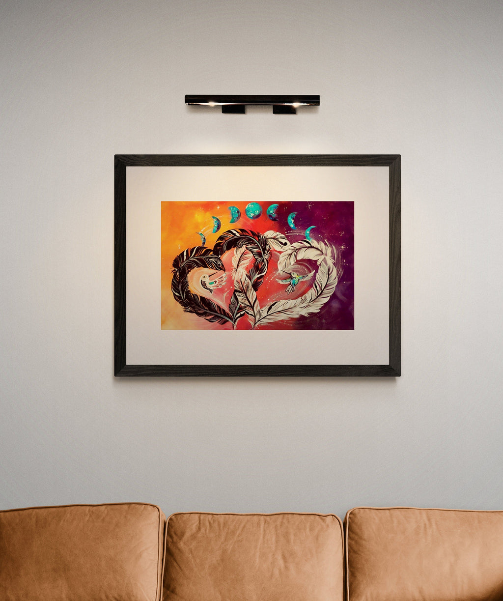 Oiseaux amoureux par Karen Erickson, impression d'art autochtone, Premières Nations, décor autochtone d'Amérique