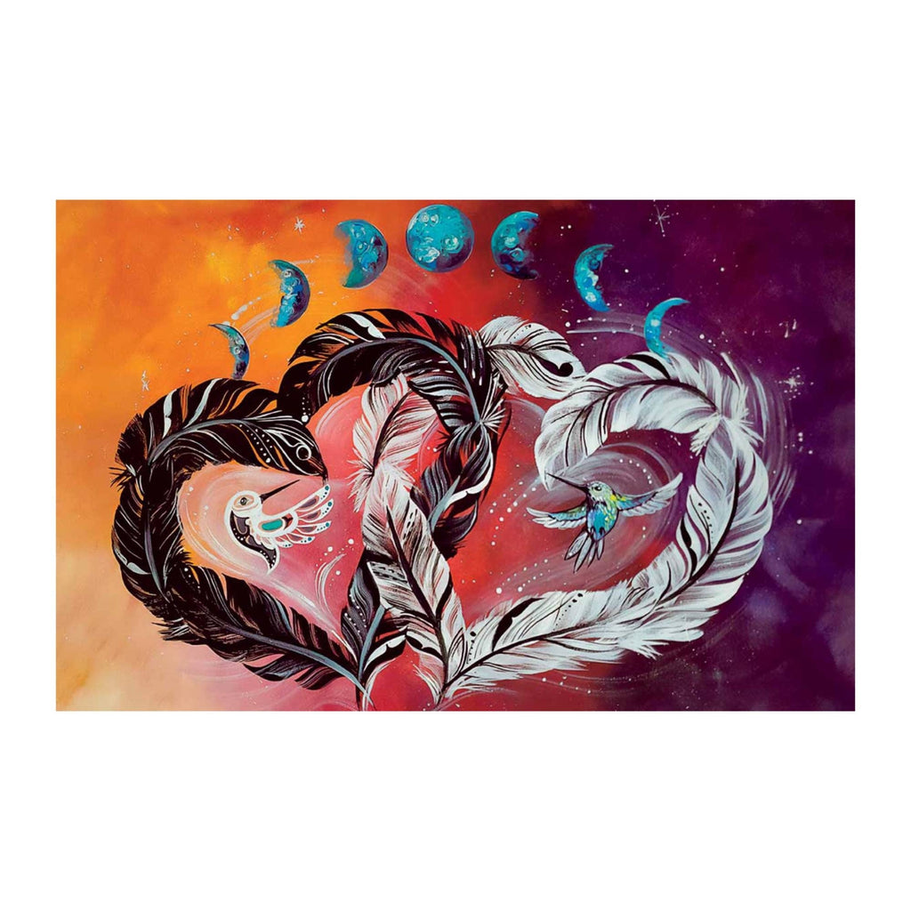 Oiseaux amoureux par Karen Erickson, impression d'art autochtone, Premières Nations, décor autochtone d'Amérique