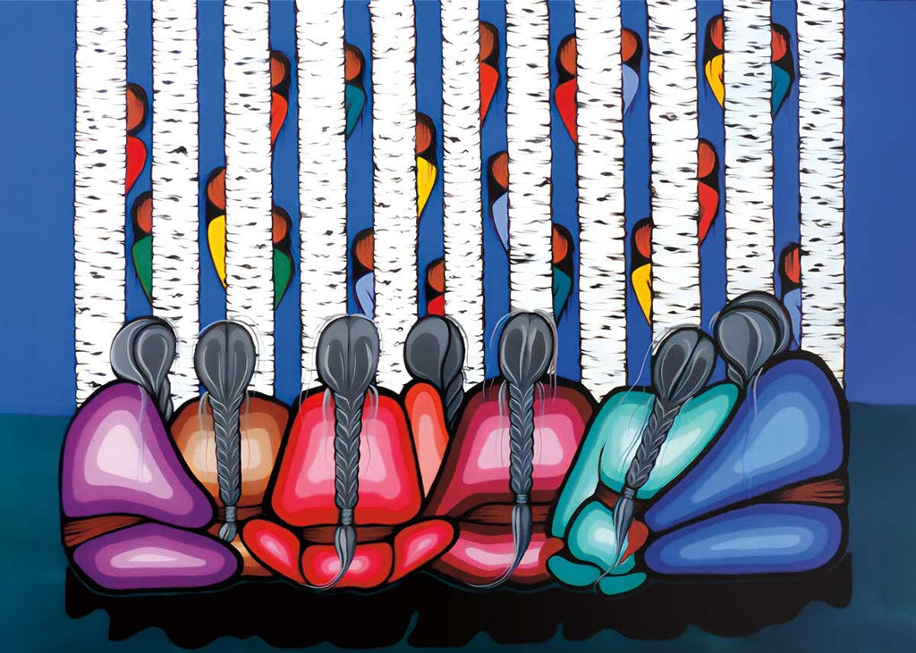 La joie des enfants par Simone Mcleod, impression d'art autochtone, Premières Nations, décor amérindien