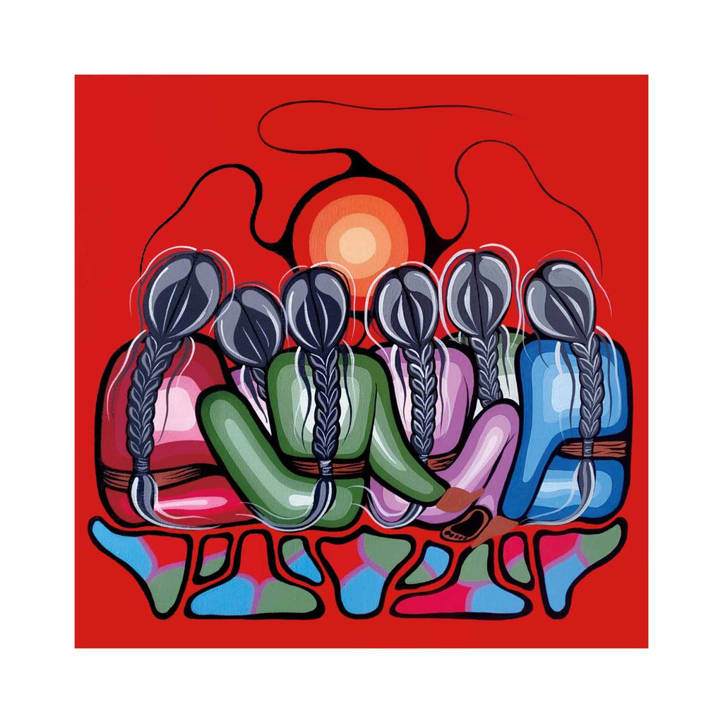 Healing Together par Simone Mcleod, Estampe d'art autochtone, Premières Nations, Décor amérindien