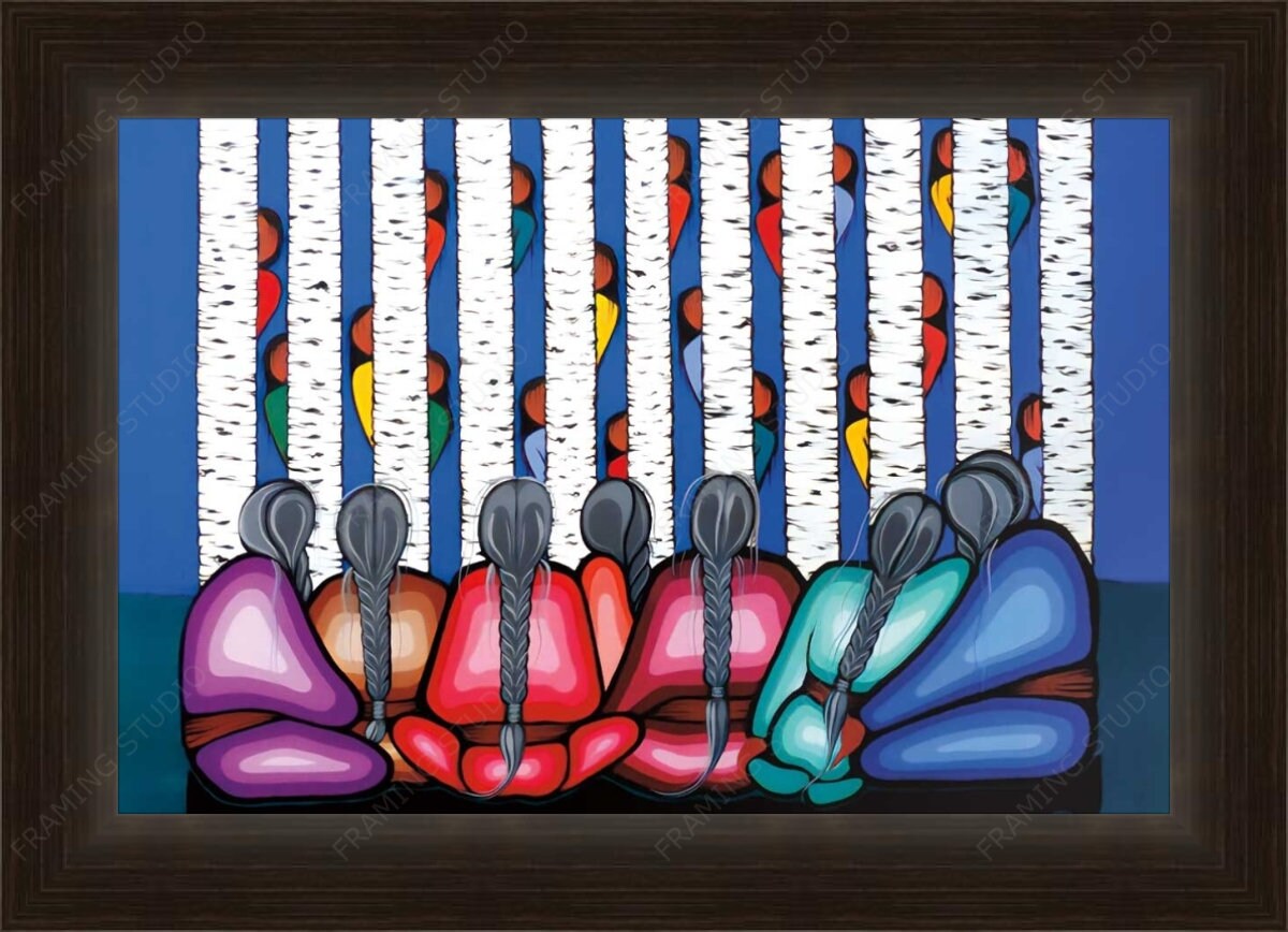 La joie des enfants par Simone Mcleod, impression d'art autochtone, Premières Nations, décor amérindien