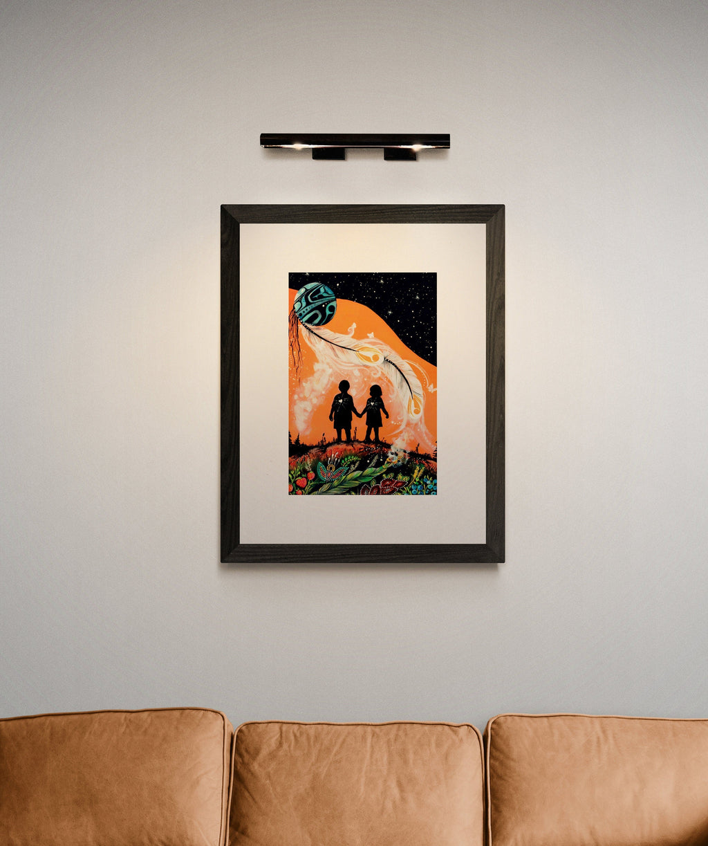 Le retour au foyer par Karen Erickson, estampe d'art autochtone, Premières Nations, décor amérindien