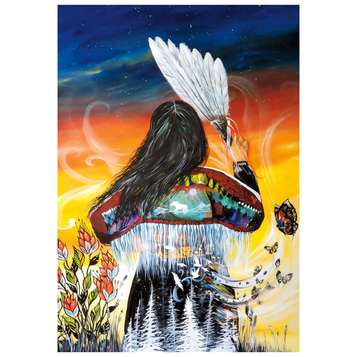 Guidance traditionnelle par Karen Erickson, impression d'art autochtone, Premières Nations, décor autochtone d'Amérique
