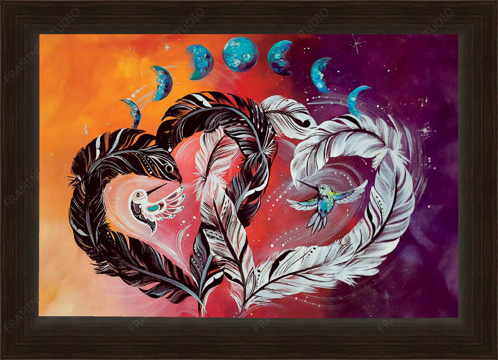 Oiseaux amoureux par Karen Erickson, impression d'art autochtone, Premières Nations, décor autochtone d'Amérique