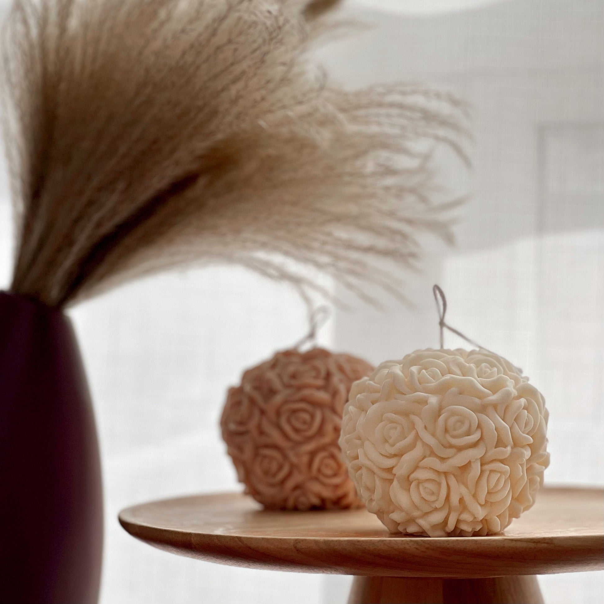 Rose Heart Soy Wax Candle: Handmade Home Decor Gift