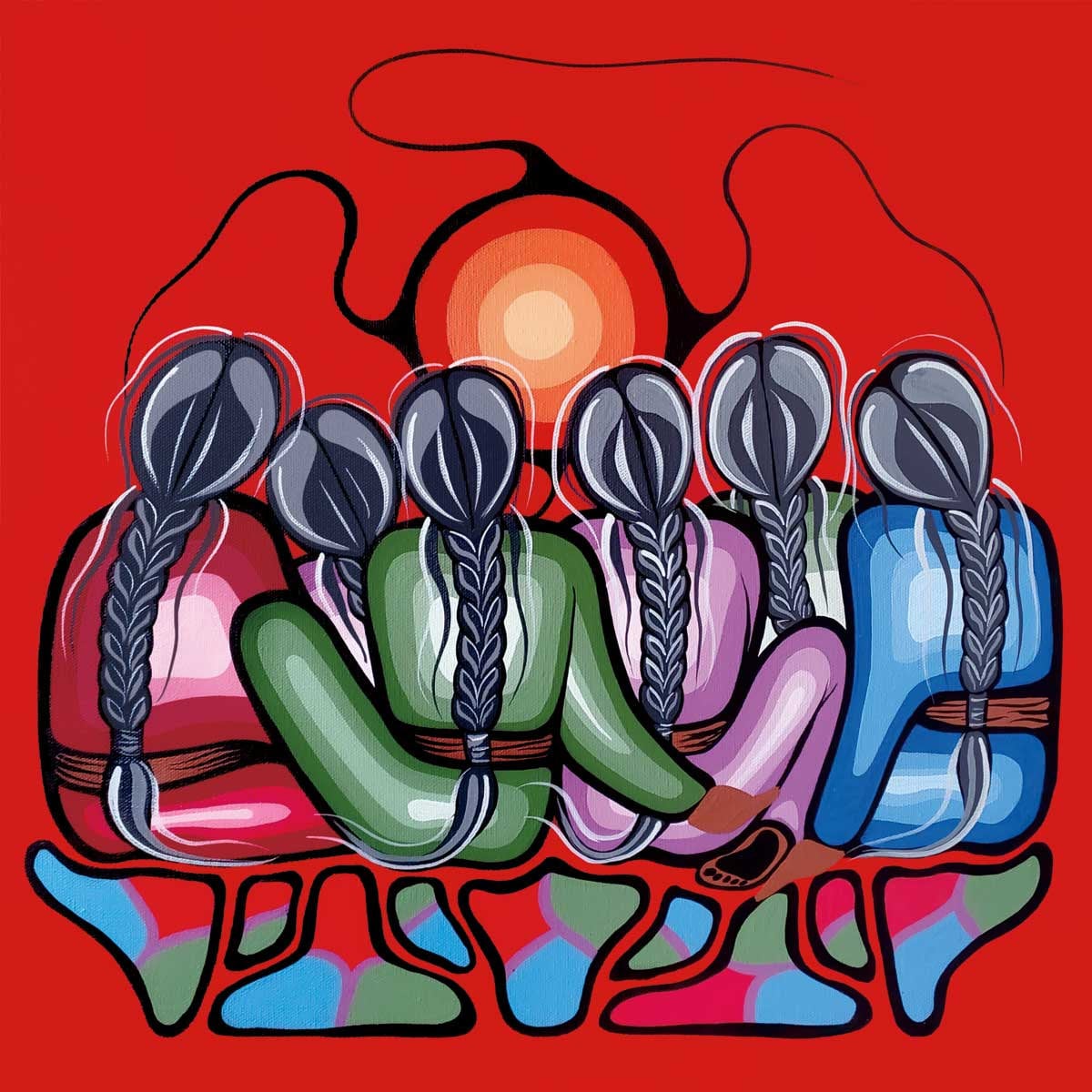 Healing Together par Simone Mcleod, Estampe d'art autochtone, Premières Nations, Décor amérindien