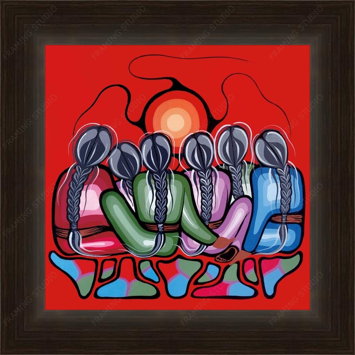 Healing Together par Simone Mcleod, Estampe d'art autochtone, Premières Nations, Décor amérindien