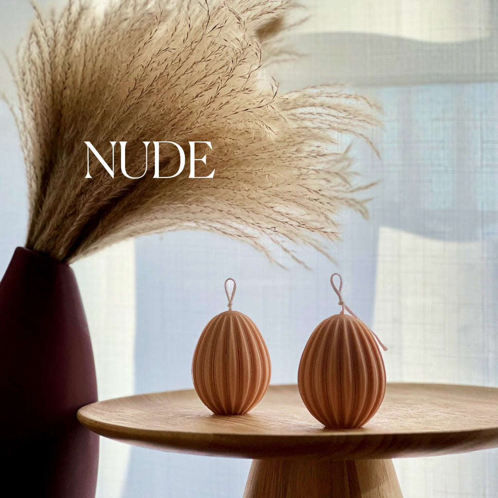 Ribbed Easter Egg Candle: Soywax Spring Decor