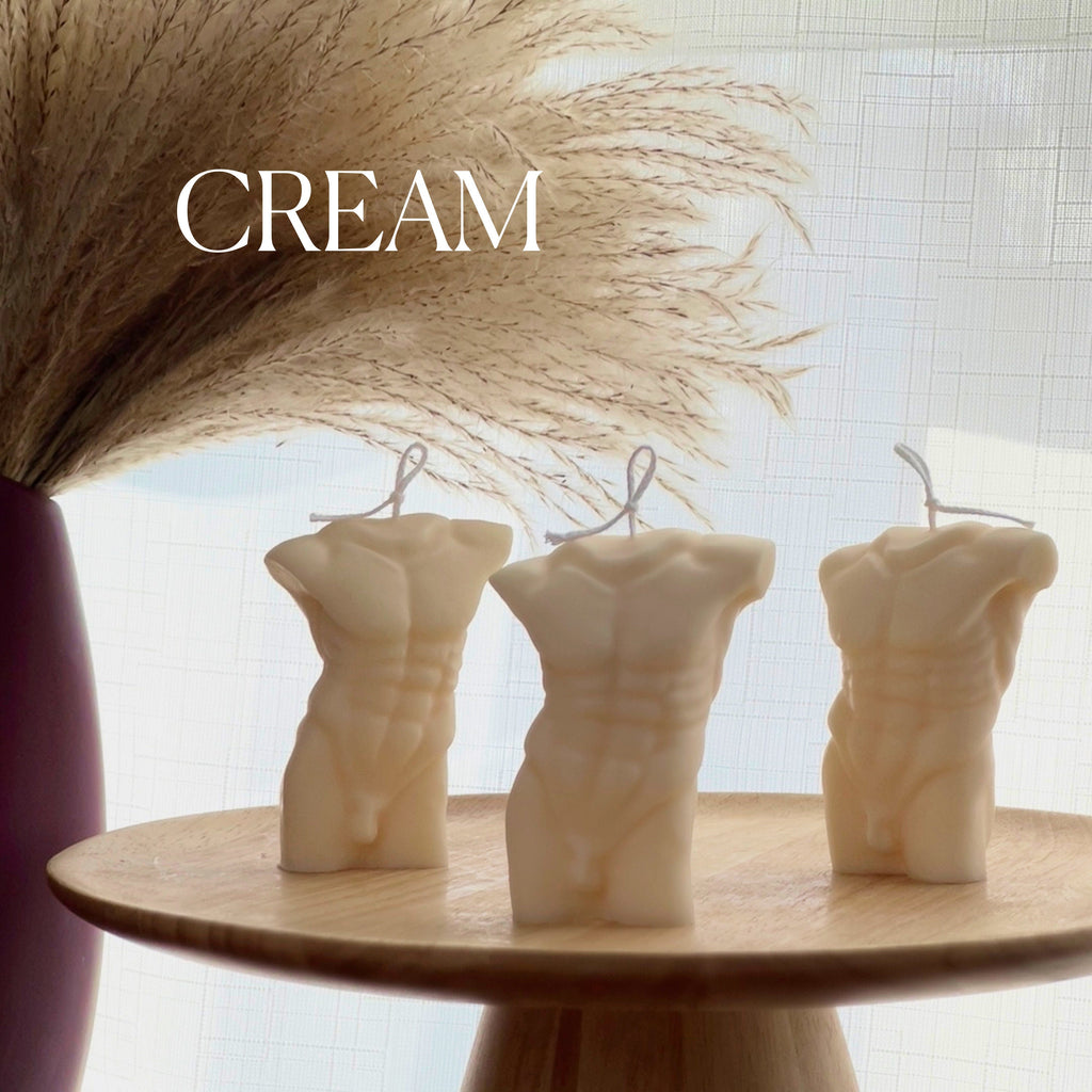 Handmade Male Torso Soy Wax Candle | Home Decor