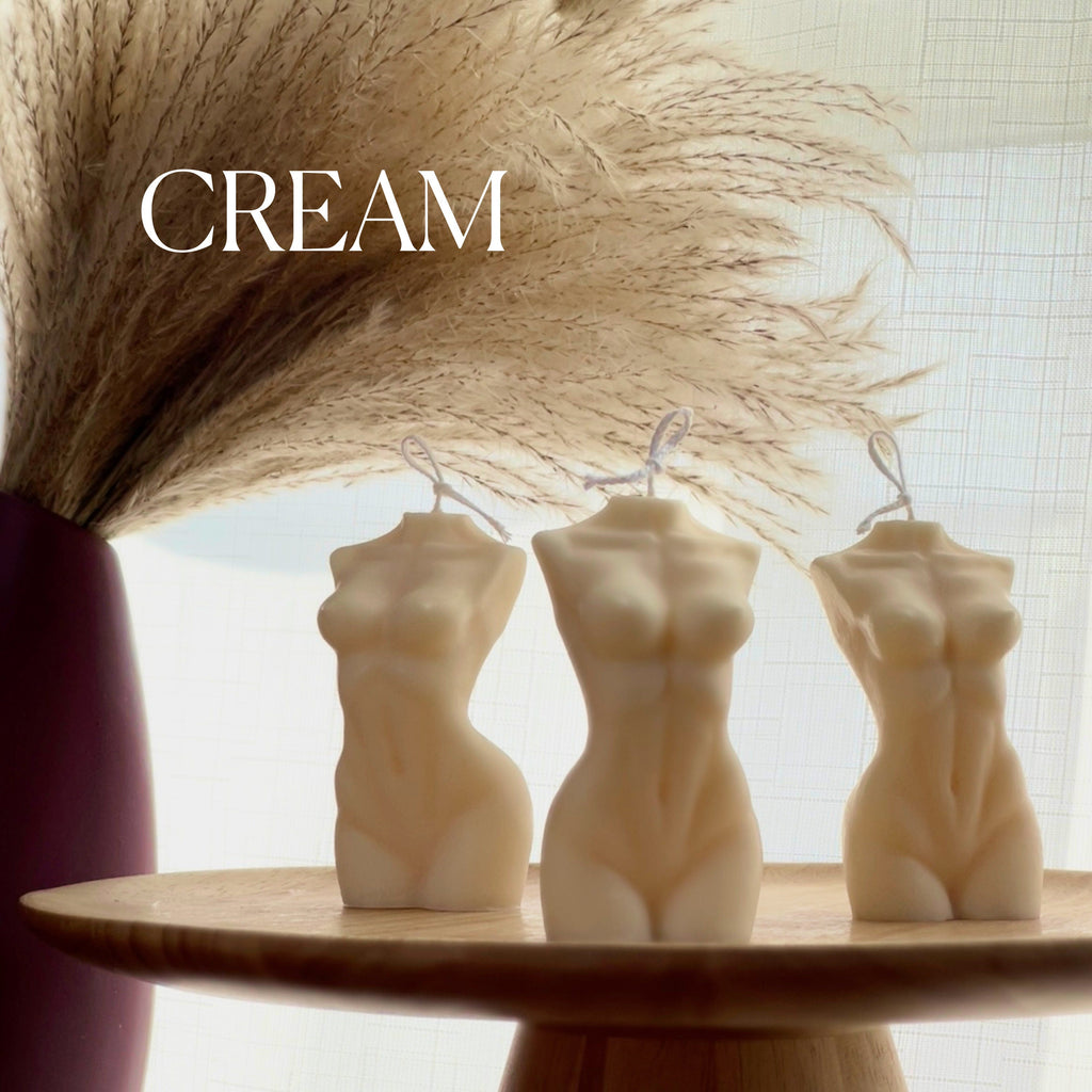 Venus Soy Wax Body Candle: Unscented Female Form Pillar